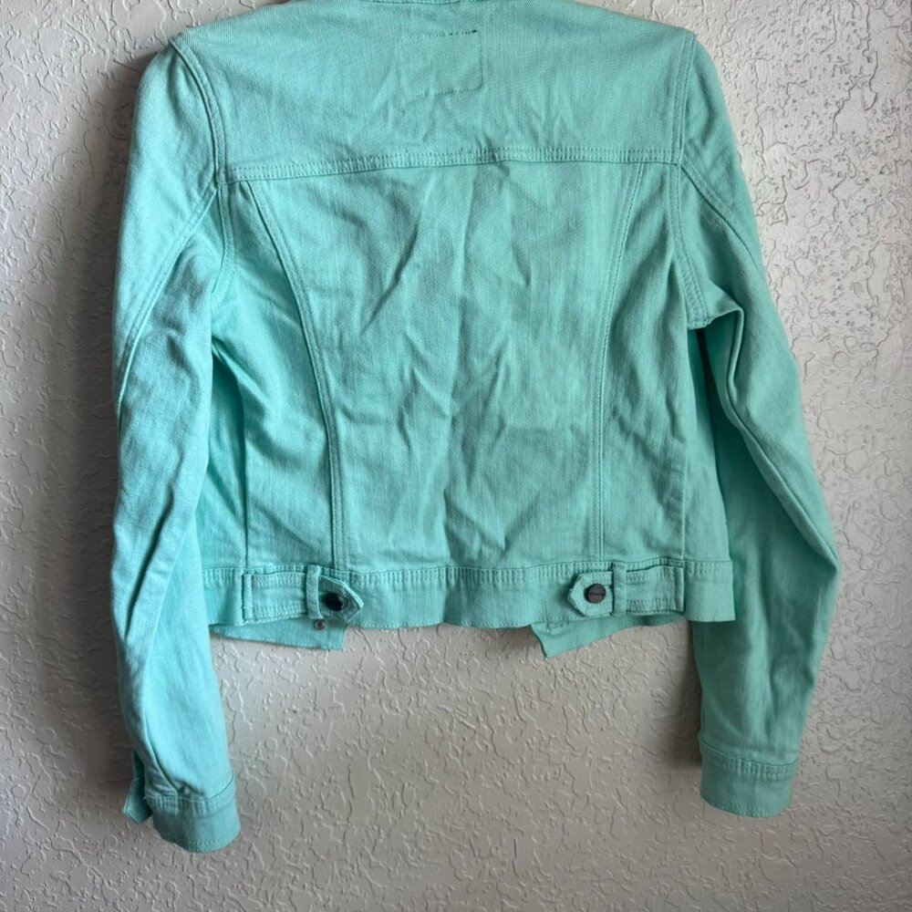 Sanctuary Anthropologie Mint Green Denim Jacket - Picture 5 of 5
